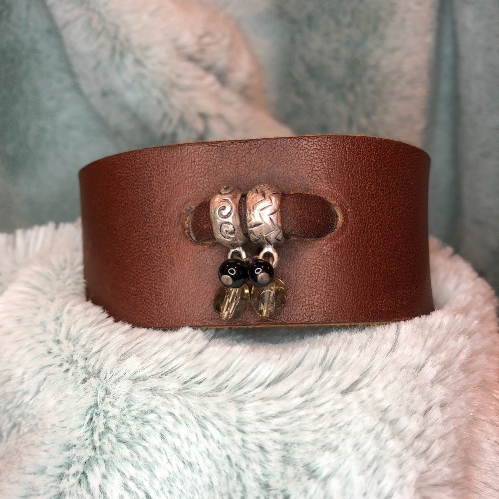 Bracelet - Handmade from genuine leather belt